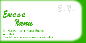 emese nanu business card